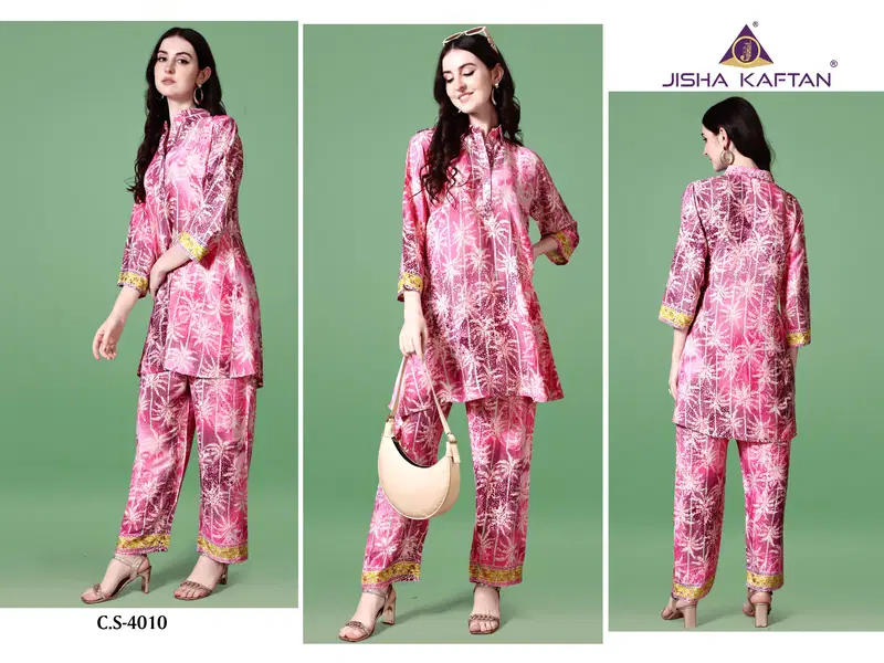 Silk Co Ord Vol 6 By Jisha Kaftan Western Cord Set Islamic Kaftan Orders In India